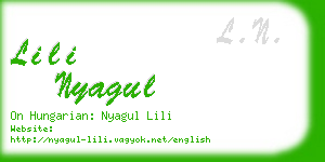 lili nyagul business card